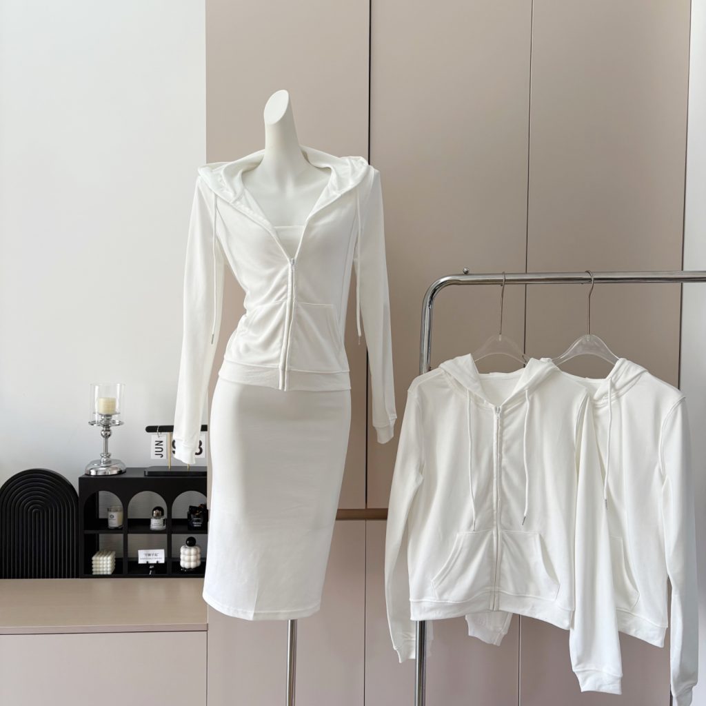 Women's Two-Piece Cami Dress and Jacket Set Slim Fit Clean Comfort